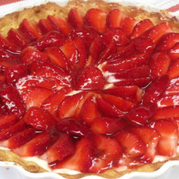 French Strawberry Tart With Pastry Cream and Glaze