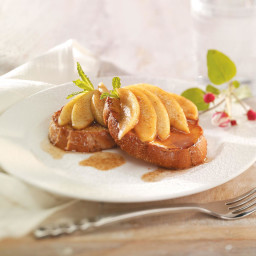 French Toast for Two with Apple Topping