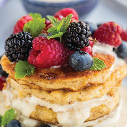 French Toast with Cream Sauce & Berries