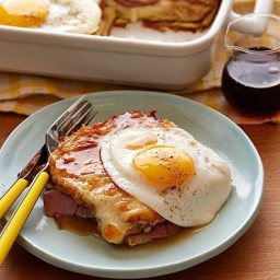 French Toast Croque Madame Casserole