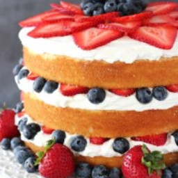 Fresh Berry Vanilla Layered Cake