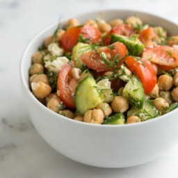 Fresh Chickpea Salad Recipe with Lemon and Dill