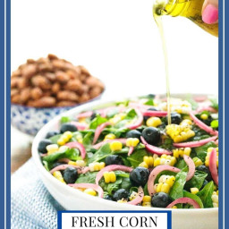 Fresh Corn and Blueberry Spinach Salad