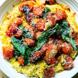 Fresh Corn Polenta with Blistered Tomatoes