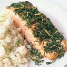 Fresh-Herb Salmon With Jasmine Rice