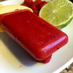 Fresh Strawberry Lime Low Carb Popsicles