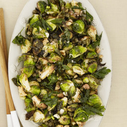 Fried Brussels Sprouts with Walnuts and Capers
