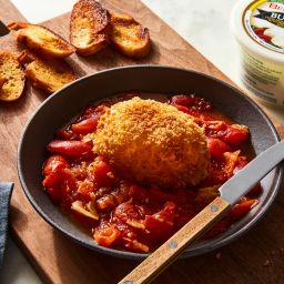 Fried Burrata With Garlicky Tomato Sauce