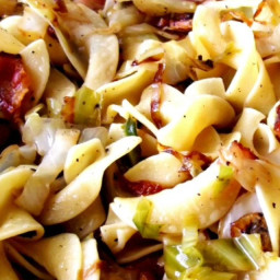 Fried Cabbage With Bacon And Noodles