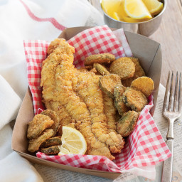 Fried Catfish with Fried Bread-and-Butter Pickles