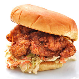 Fried Chicken and Coleslaw Sandwiches Recipe