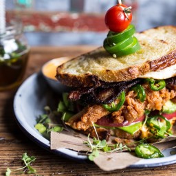 Fried Chicken BLT with Jalapeno Honey