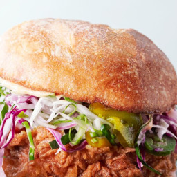 Fried Chicken Sandwiches with Slaw and Spicy Mayo