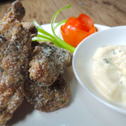 Fried Chicken With Herbs and Parmesan Plus Mayo Dip Recipe