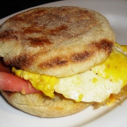 Fried Egg And Ham Sandwich