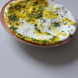 Fried Eggs with Chives
