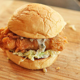 Fried Fish Sandwiches With Creamy Slaw and Tartar Sauce Recipe