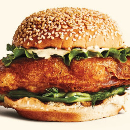 Fried Fish Sandwiches with Cucumbers and Tartar Sauce