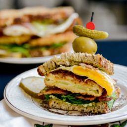Fried Green Tomato BLTs With Egg