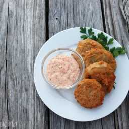 Fried Green Tomatoes with Cajun Ranch Dipping Sauce