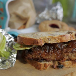 Fried Meatloaf Sandwich with Green Tomato Jam