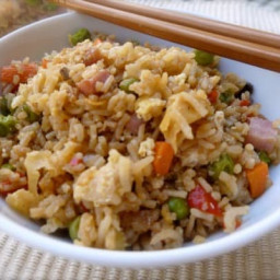 Fried Rice with Vegetables & Ham Recipe