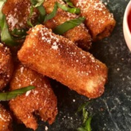 Fried Rigatoni Poppers with Sausage