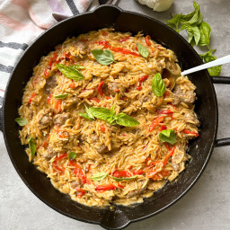 Fried Sausage & Pepper Orzo