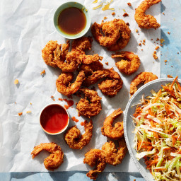 Fried Shrimp with Chilled Slaw Is a Winning Combo