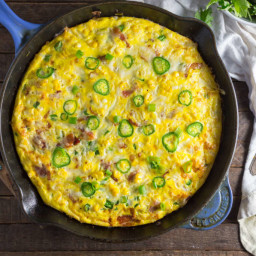Frittata with Bacon, Corn and Gruyere