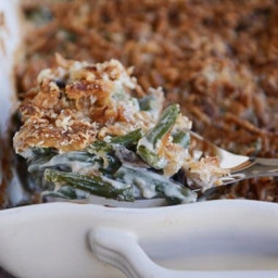 FROM-SCRATCH GREEN BEAN CASSEROLE WITH EXTRA CRUNCHY TOPPING