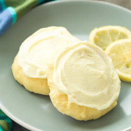 Frosted Lemon Sour Cream Sugar Cookies
