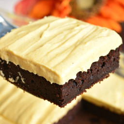 Frosted Pumpkin Brownies
