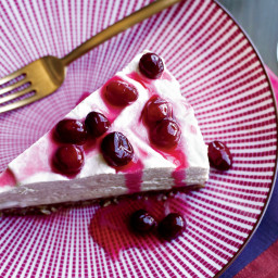 Frozen Maple-Mousse Pie with Candied Cranberries