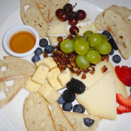 Fruit, Cheese and Bread Plate