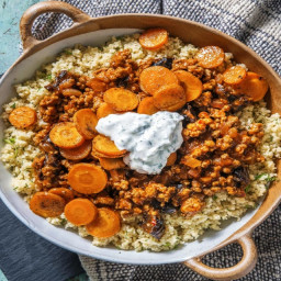 Fruity Middle Eastern Style Lamb Stew with Couscous and Dill Yoghurt