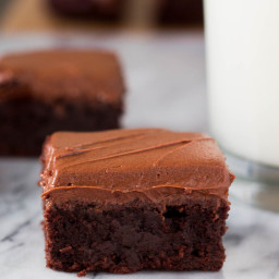 Fudge Brownies with Chocolate Frosting