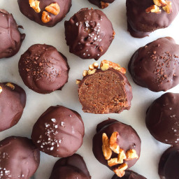 Fudgy Brownie Batter Truffles (made with chick peas!)