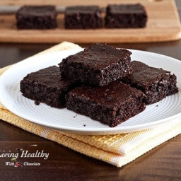 Fudgy Flax Brownies (NO Flour, Oil or Butter)