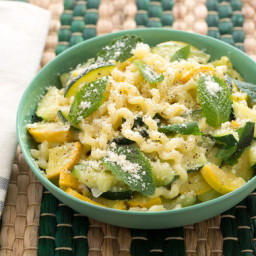 Fusilli Con Buco Pastawith Summer Squash and Mint