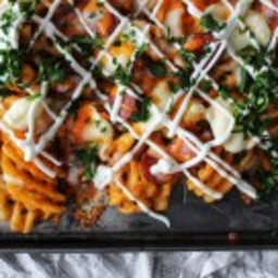 GAME DAY LOADED SWEET POTATO WAFFLE FRIES