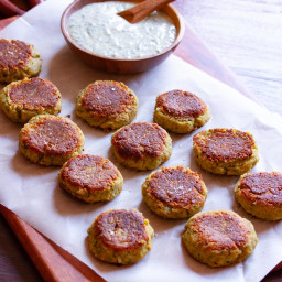 Garbanzo Beans Croquettes with Tahini Sauce