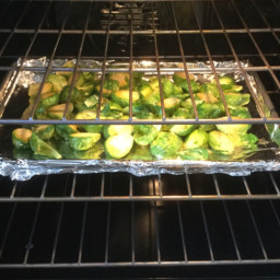 Garlic and Mustard Roasted Brussel Sprouts