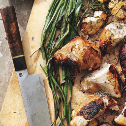 Garlic-and-Rosemary Grilled Chicken with Scallions