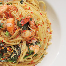 Garlic and Shrimp Pasta. Whip out the Spaghetti!
