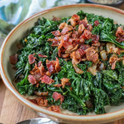 Garlic Bacon Kale Recipe (How to Cook Kale)