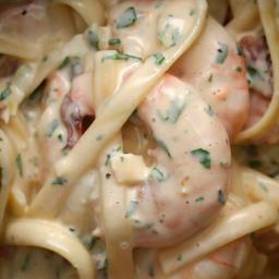 Garlic Bacon Shrimp Alfredo Recipe by Tasty