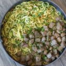 Garlic Butter Steak Bites with Zucchini Noodles