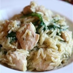 Garlic Chicken with Orzo Noodles