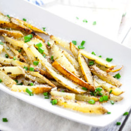 Garlic Chive Baked French Fries